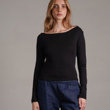 חולצת אוף שולדר שרוול ארוך 100% כותנה