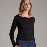 חולצת אוף שולדר שרוול ארוך 100% כותנה