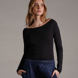 חולצת אוף שולדר שרוול ארוך 100% כותנה