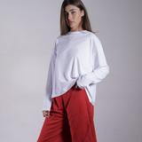 Oversized Jersey Crewneck Long Sleeve 100% Cotton