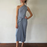 100% Cotton Rib Twist Front Skirt