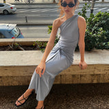 100% Cotton Rib Twist Front Skirt