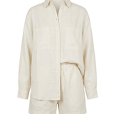 Oversized Button Shirt + Shorts 100% Linen