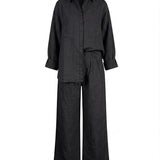 Button Shirt + Pleated Trousers 100% LInen