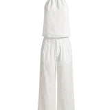 Page Top + Pleated Trousers 100% Linen