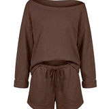 Oversized Rugby Off-Shoulder + Shorts