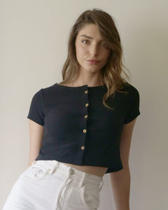 100% Cotton Button Tee