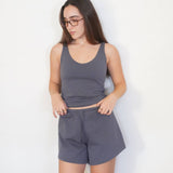 מכנס קצר 100% כותנה בד רוגבי