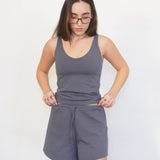 מכנס קצר 100% כותנה בד רוגבי