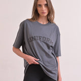 חולצה טי 100% כותנה עם לוגו