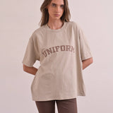 חולצה טי 100% כותנה עם לוגו