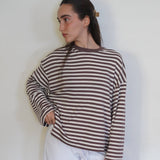 חולצת פסים שרוול ארוך 100% כותנה