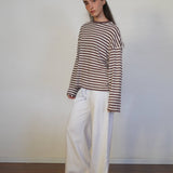 חולצת פסים שרוול ארוך 100% כותנה