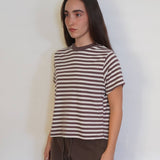 חולצת פסים שרוול קצר 100% כותנה