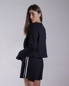 Side Stripe Rib Shorts 100% Cotton