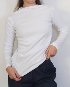 חולצה דמוי גולף עם כיווצים 100% כותנה