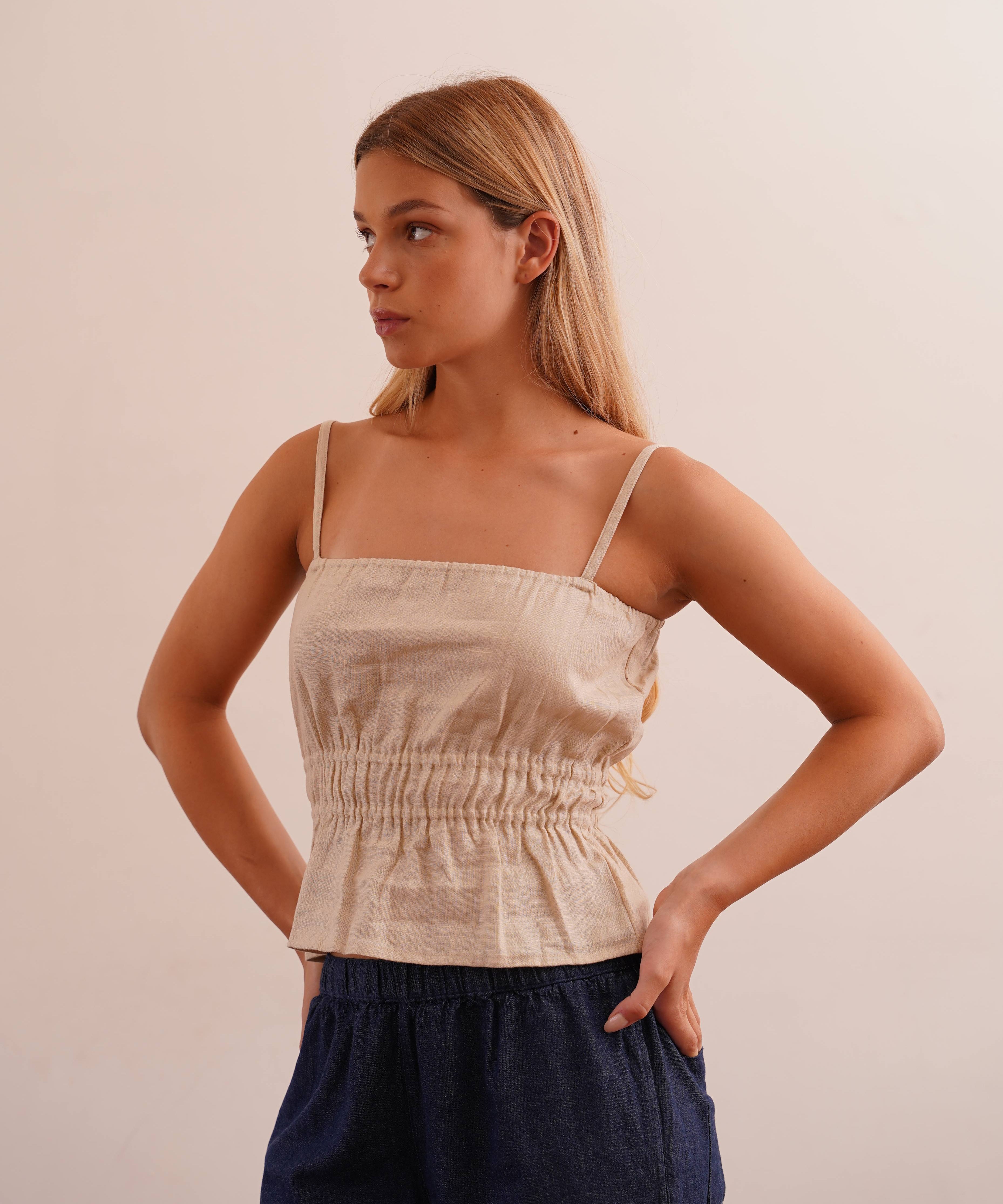 Santa Ana Linen Top