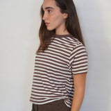חולצת פסים שרוול קצר 100% כותנה