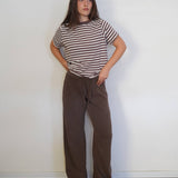 חולצת פסים שרוול קצר 100% כותנה