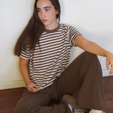 חולצת פסים שרוול קצר 100% כותנה