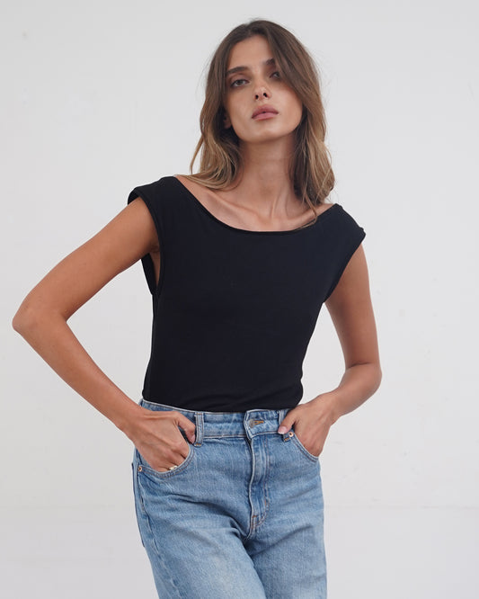 100% Cotton Off Shoulder Top