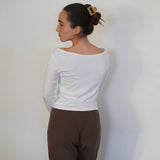 חולצת אוף שולדר שרוול ארוך